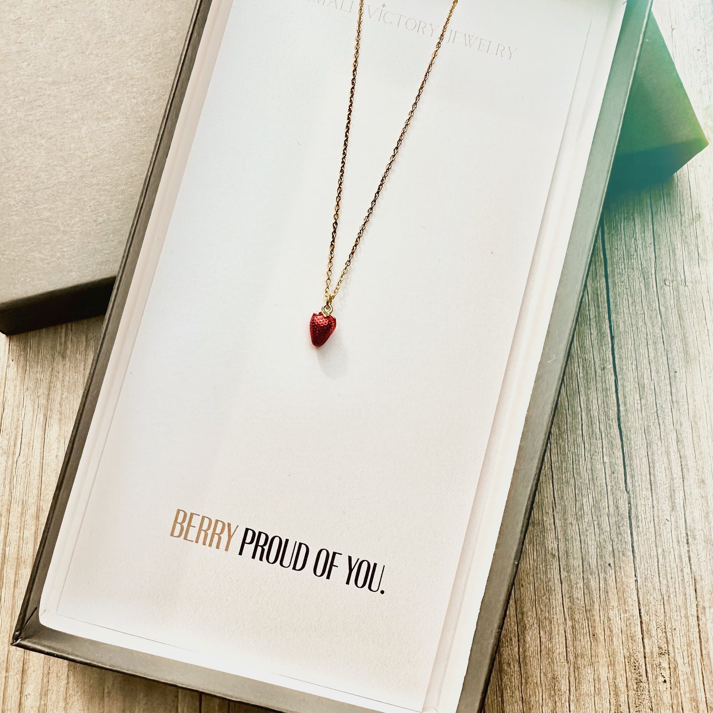 Strawberry Necklace GIFT Boxed