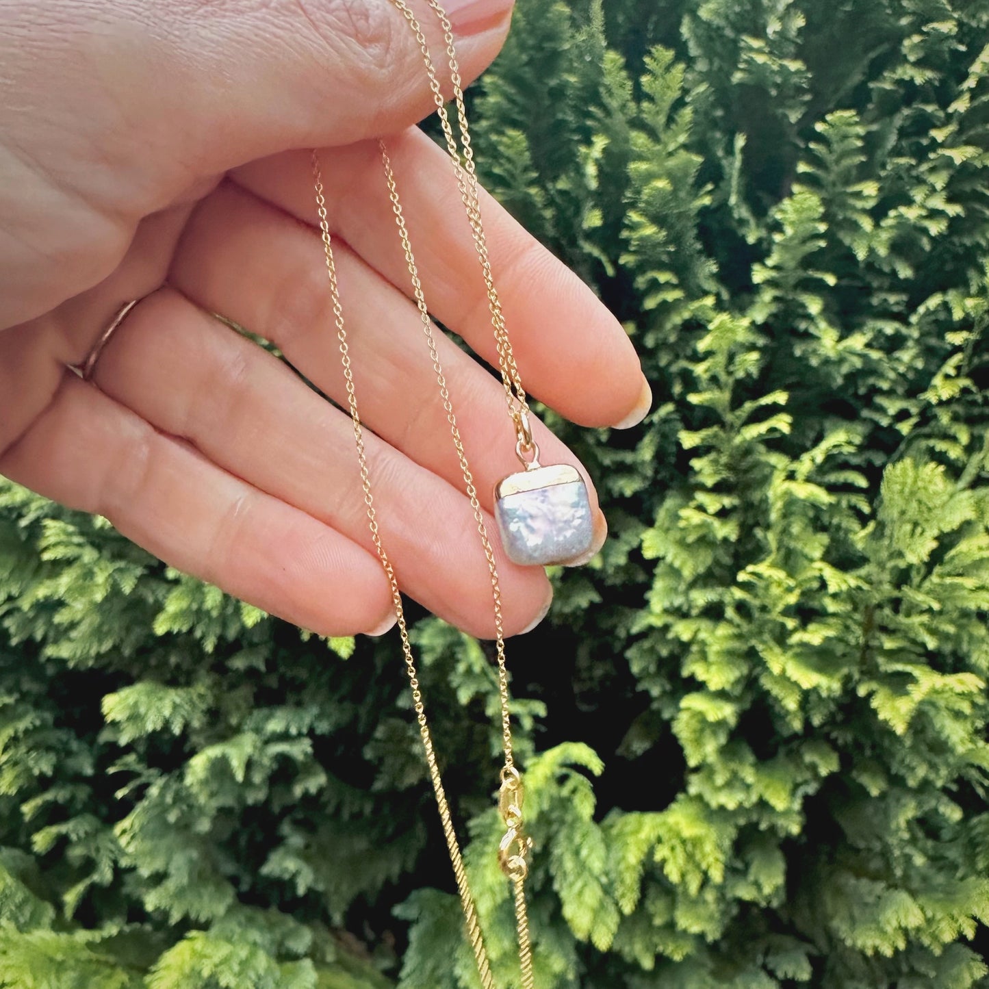 Square Pearl Necklace