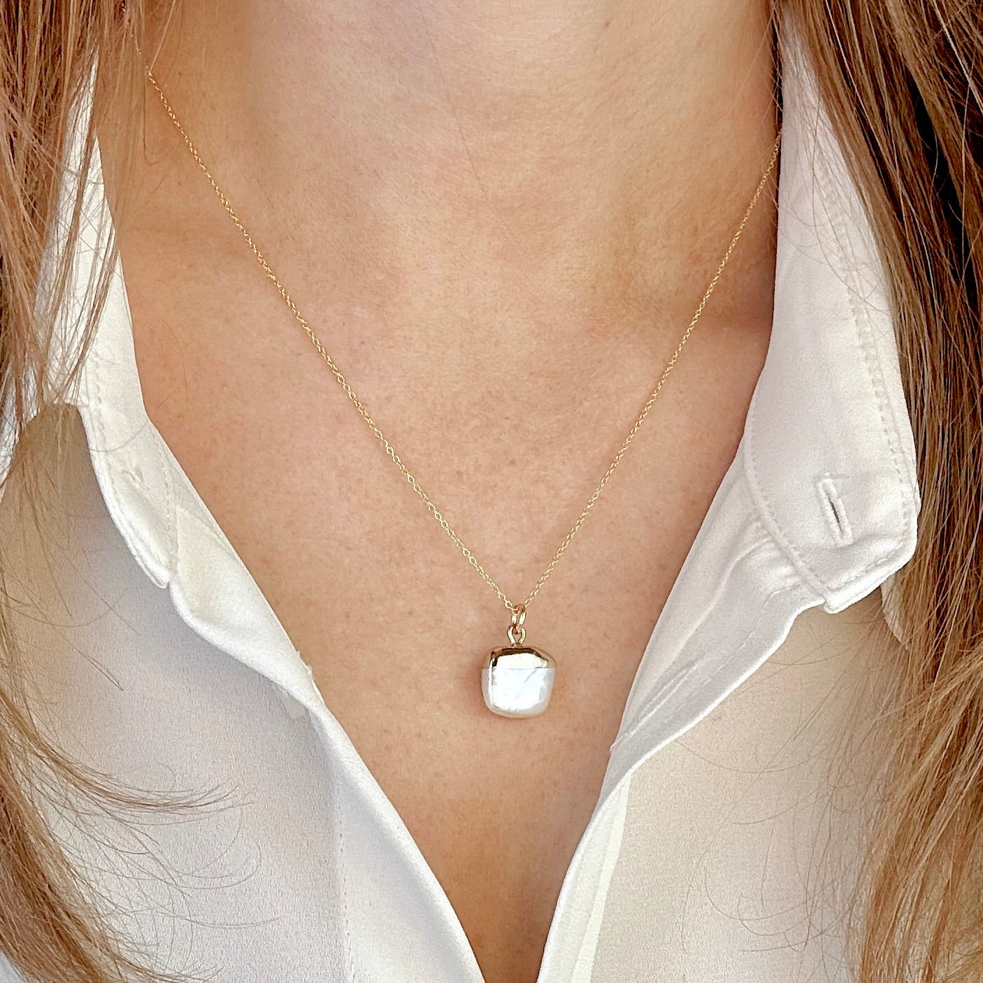Square Pearl Necklace