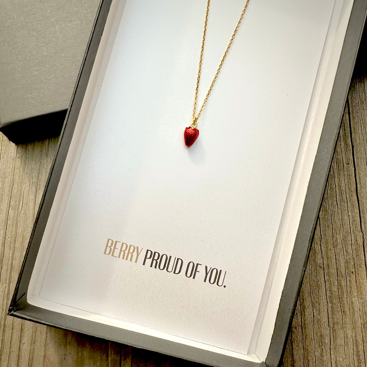 Strawberry Necklace GIFT Boxed