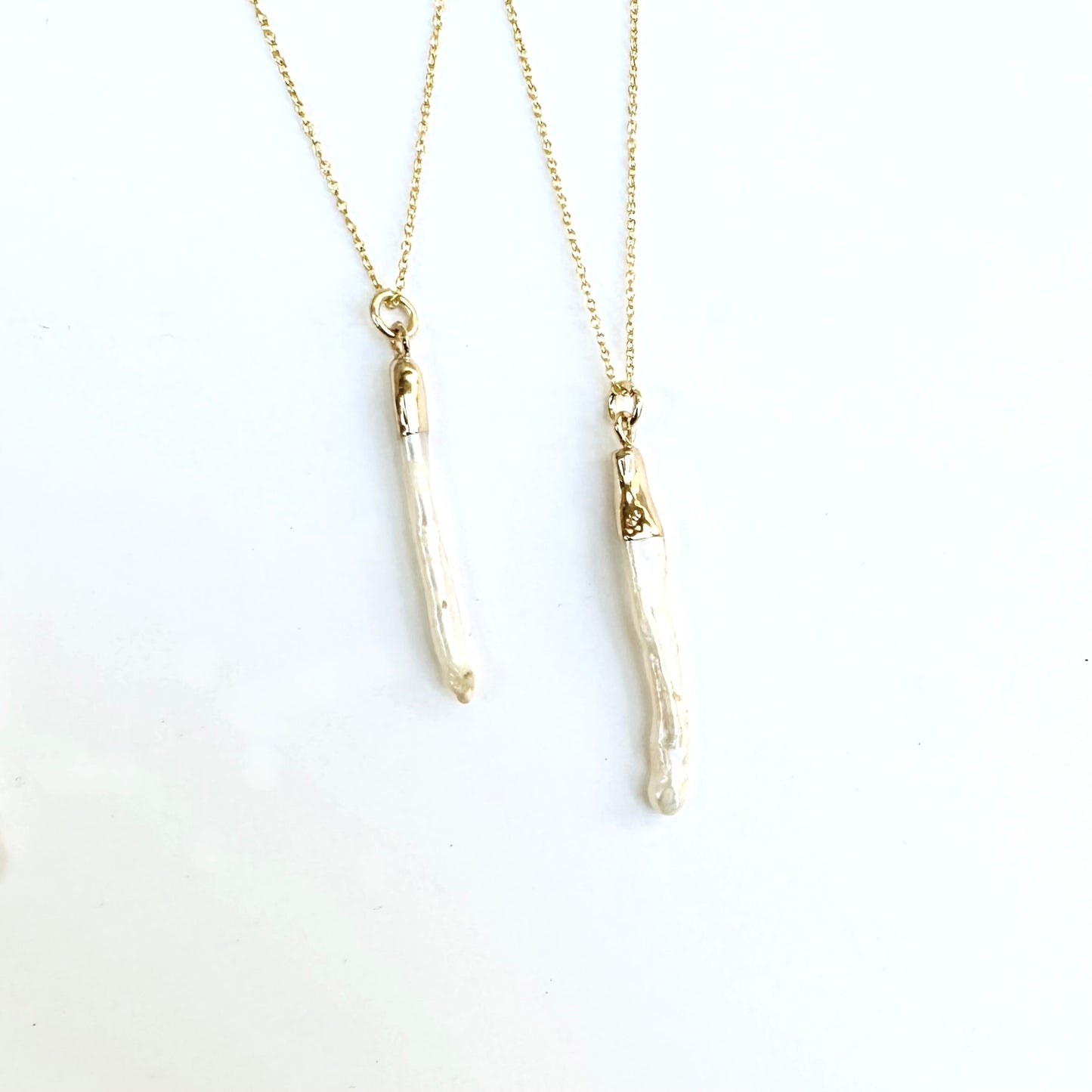 Long Baroque Pearl Gold Necklace