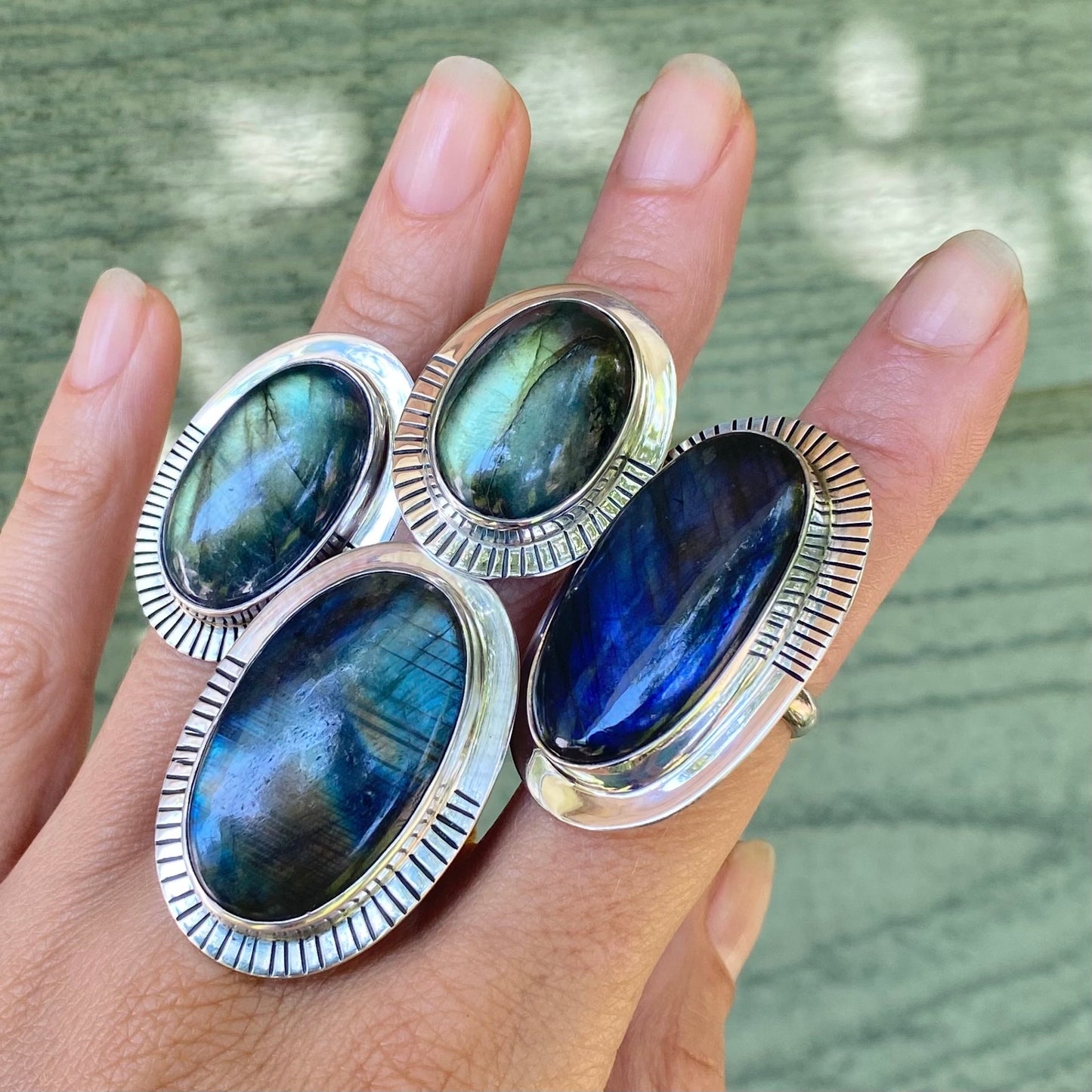 Large Labradorite Rings