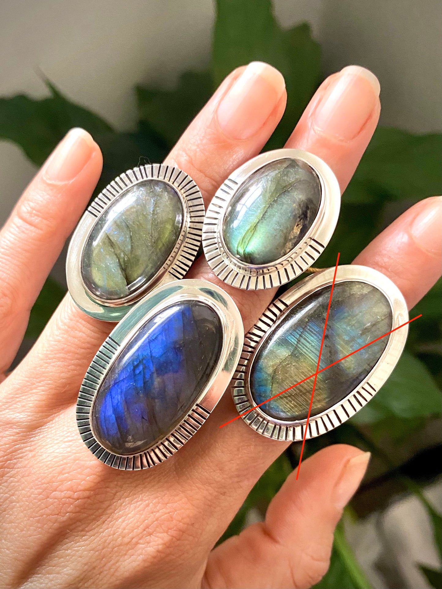 Large Labradorite Rings