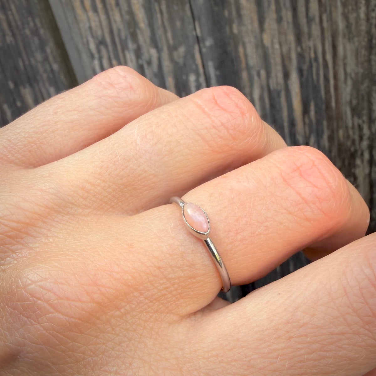 Rose Quartz Stacking Ring