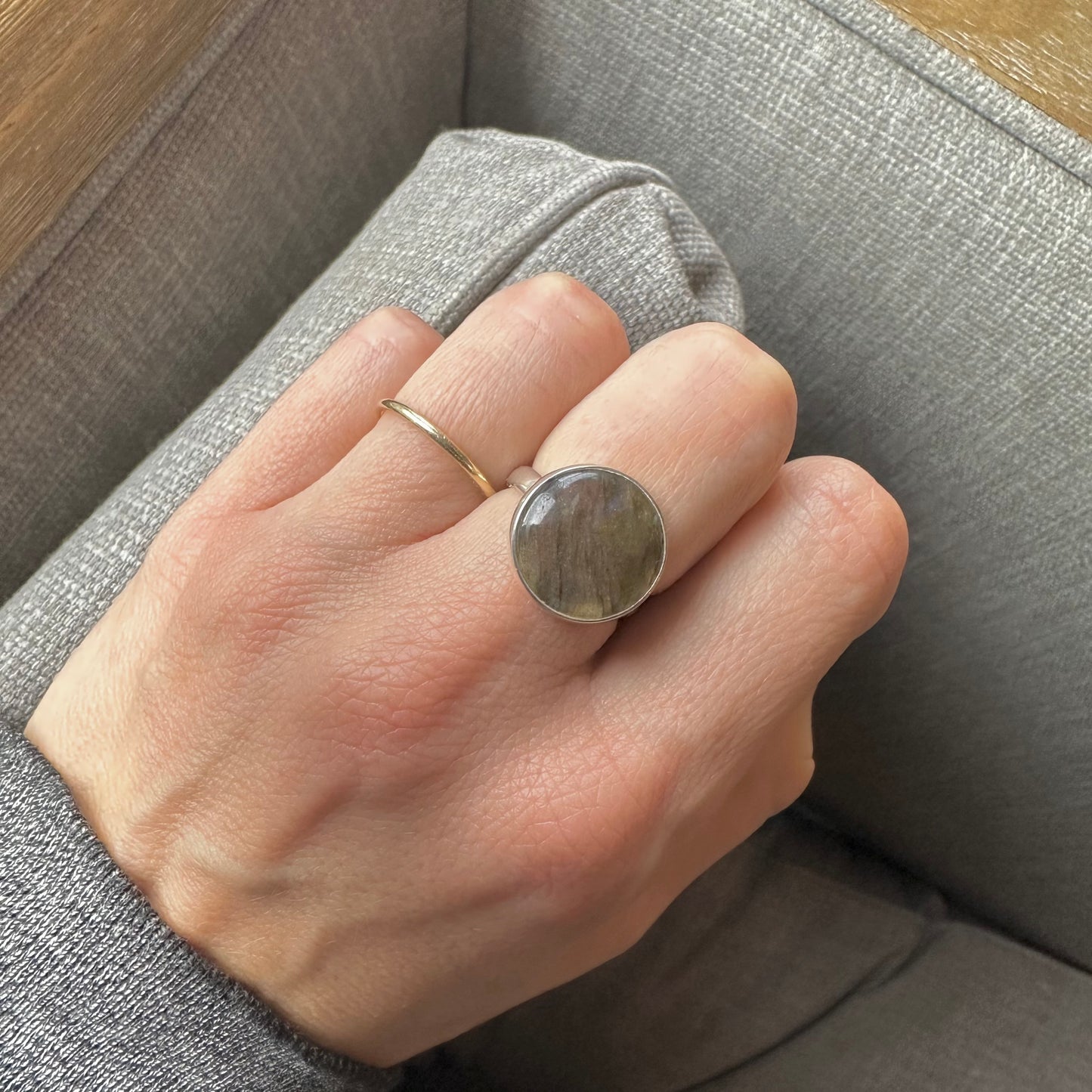 Round Labradorite Rings