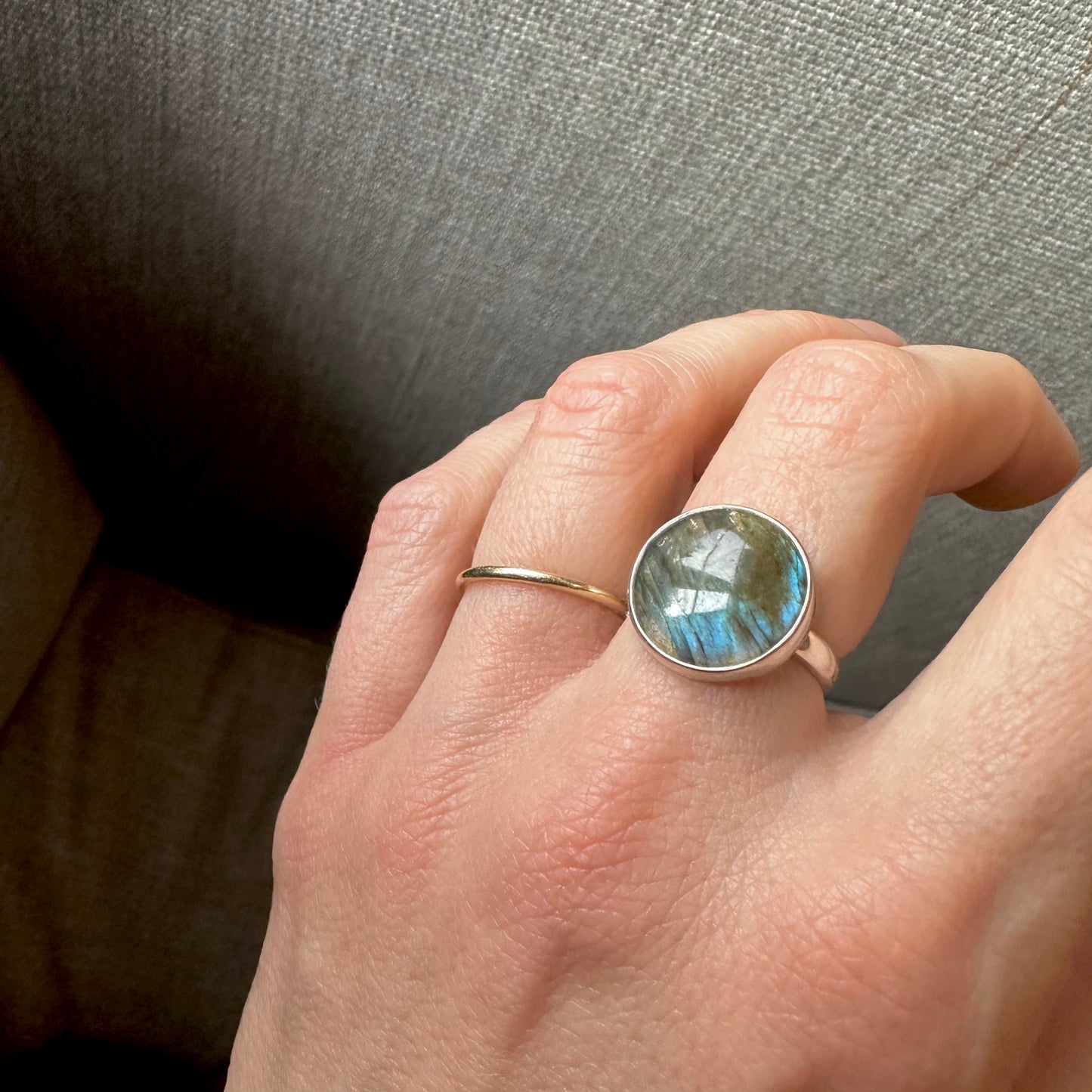 Round Labradorite Rings