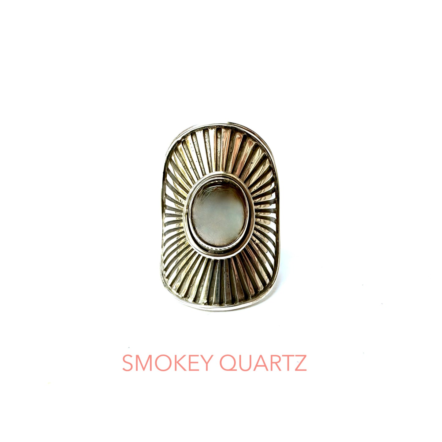Sunburst Shield Rings (Amethyst, Apatite, Smokey Quartz)