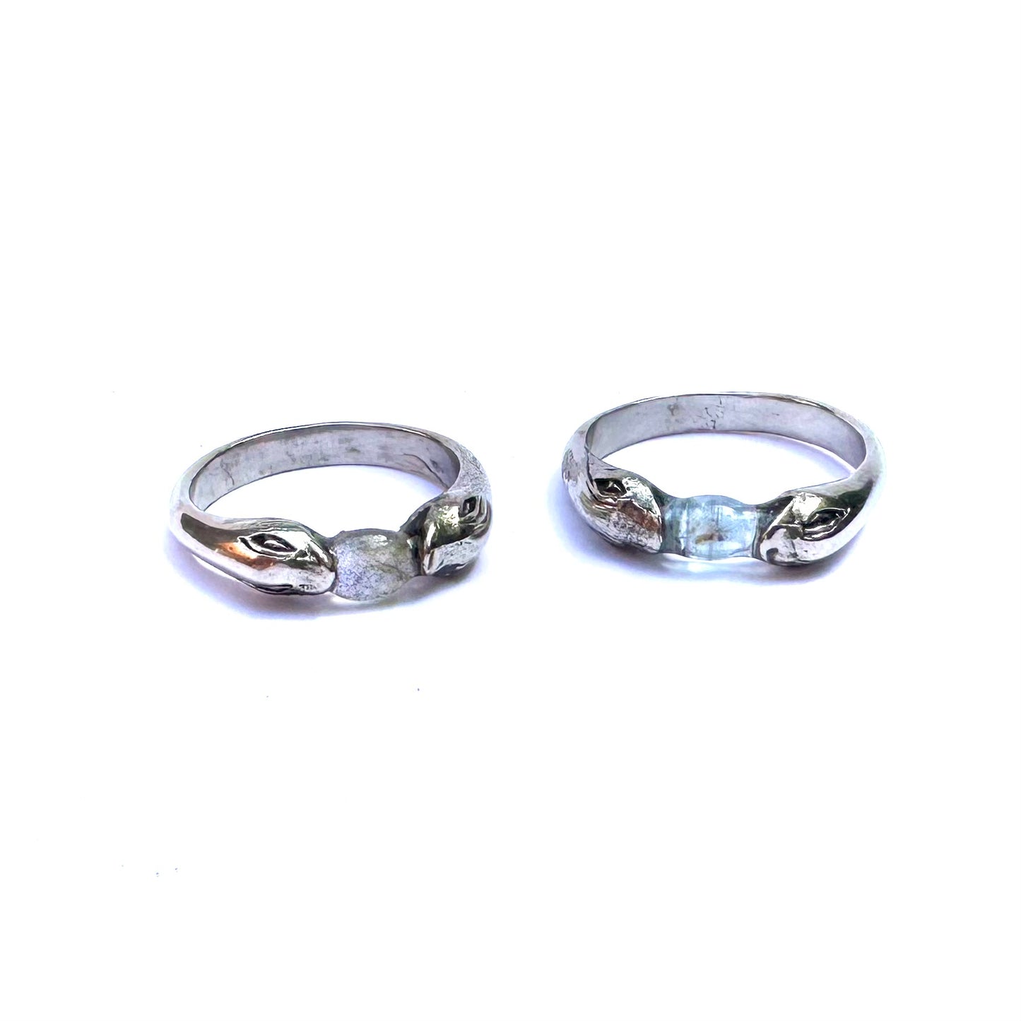 Aquamarine Snakebite Stacking Ring