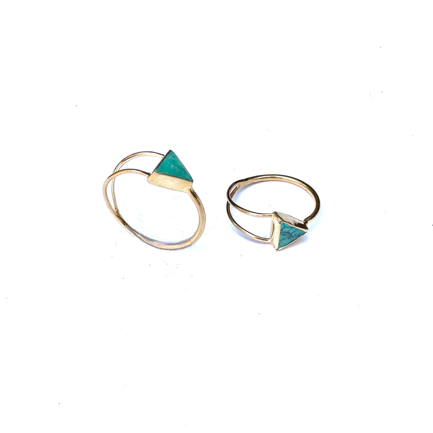 Triangle Turquoise Gold Ring