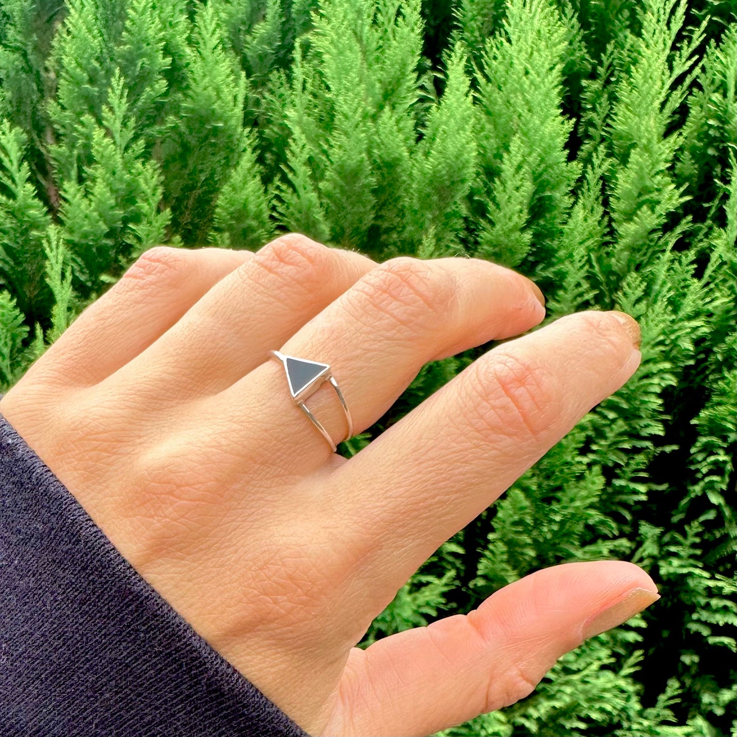 Triangle Onyx Ring