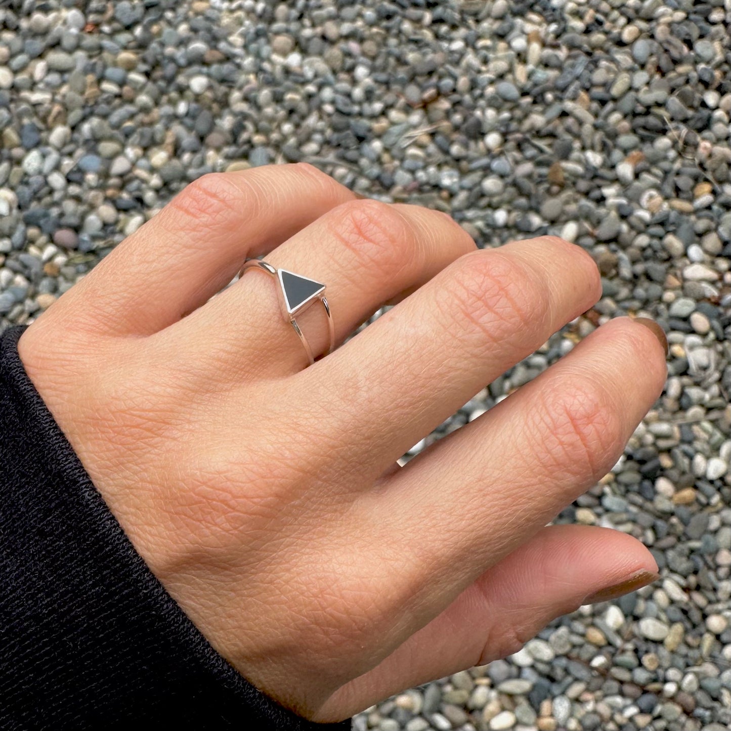 Triangle Onyx Ring