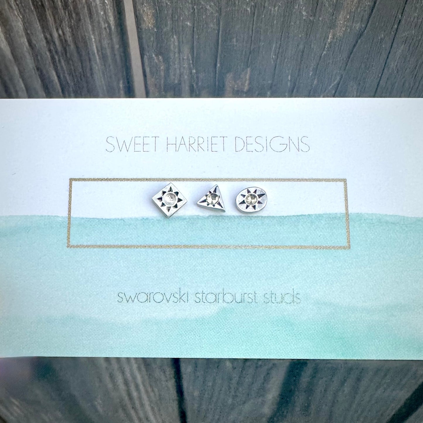 Geometric Silver Studs Gift Set