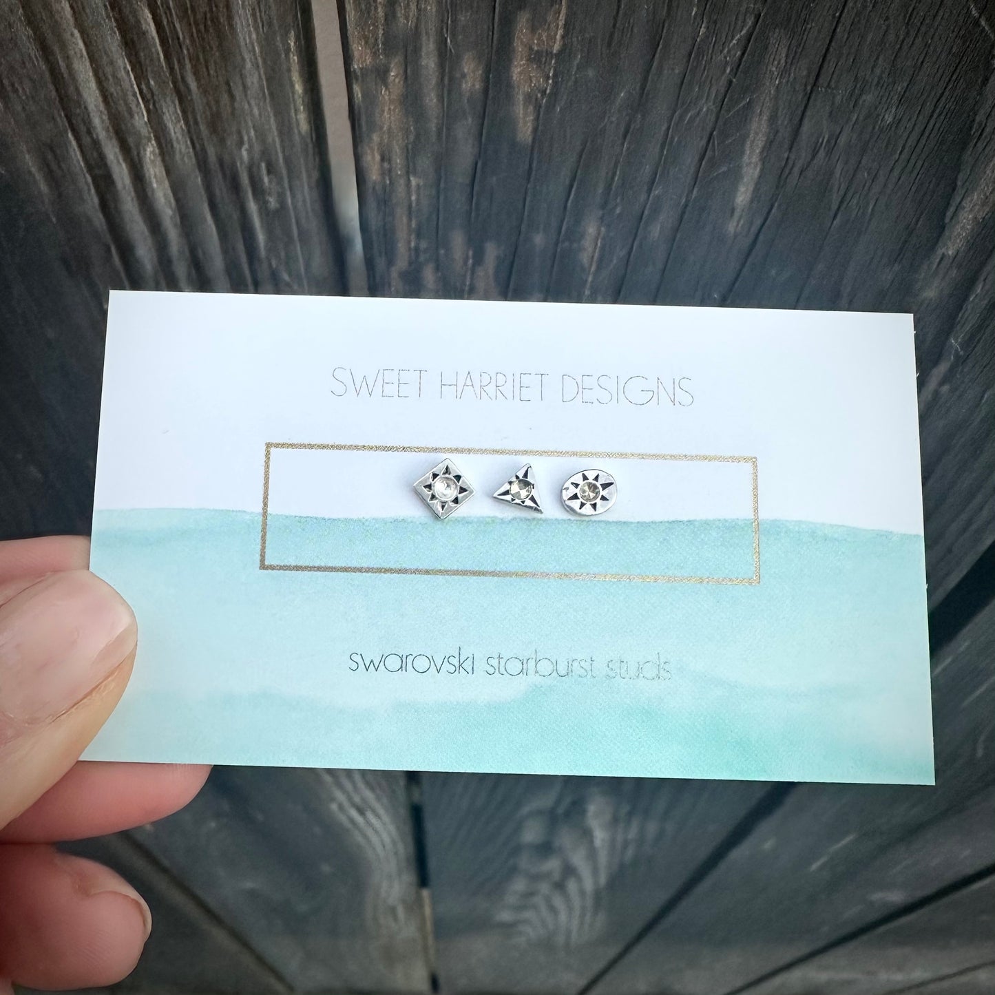Geometric Silver Studs Gift Set