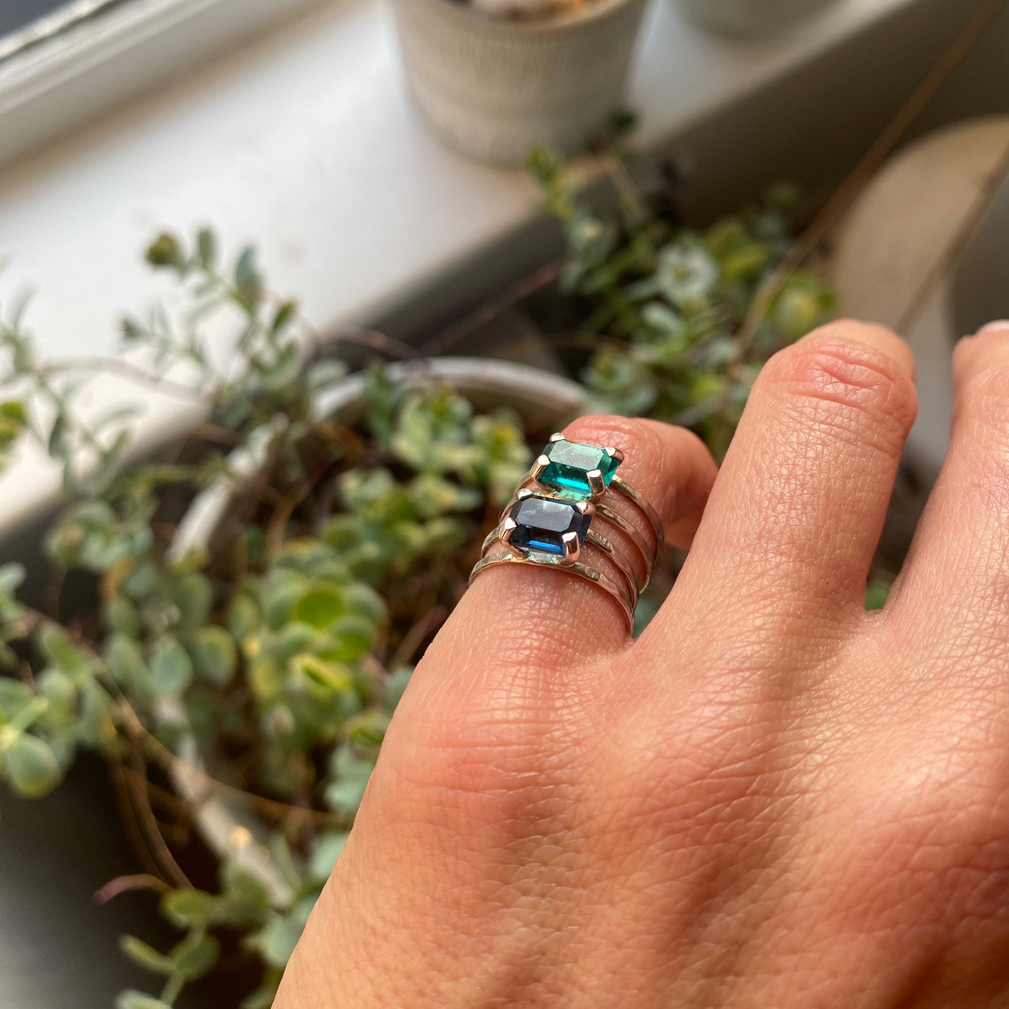 Swarovski Crystal Double Band Ring