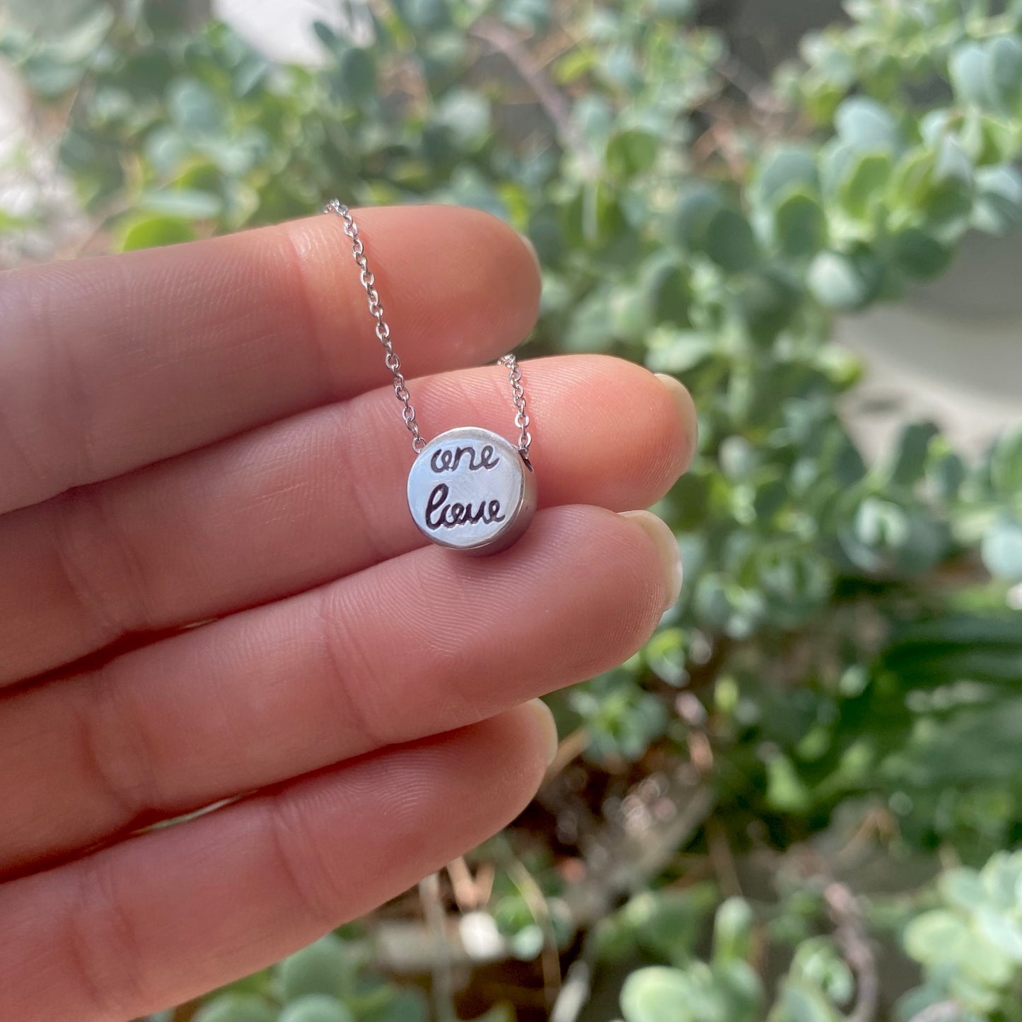 Gift Box "One Love" Tiny Circle Necklace