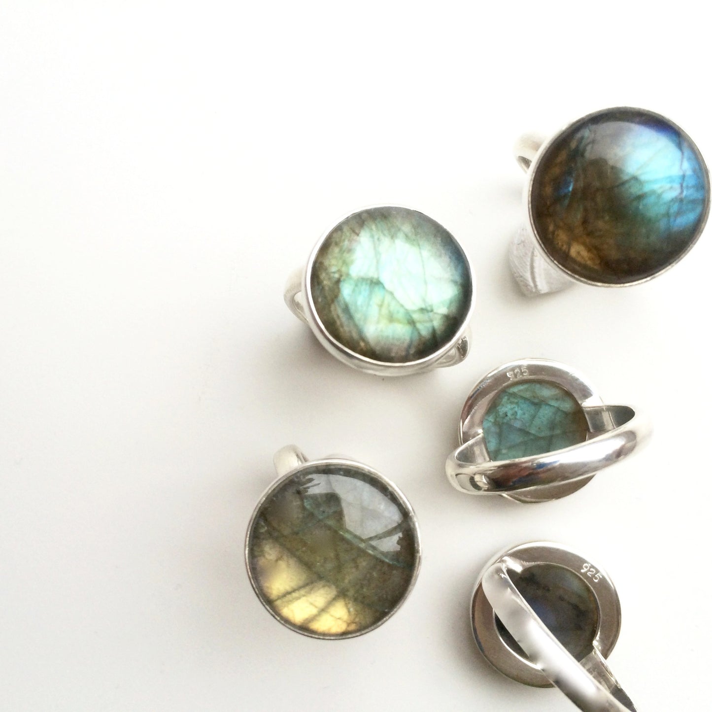 Round Labradorite Rings