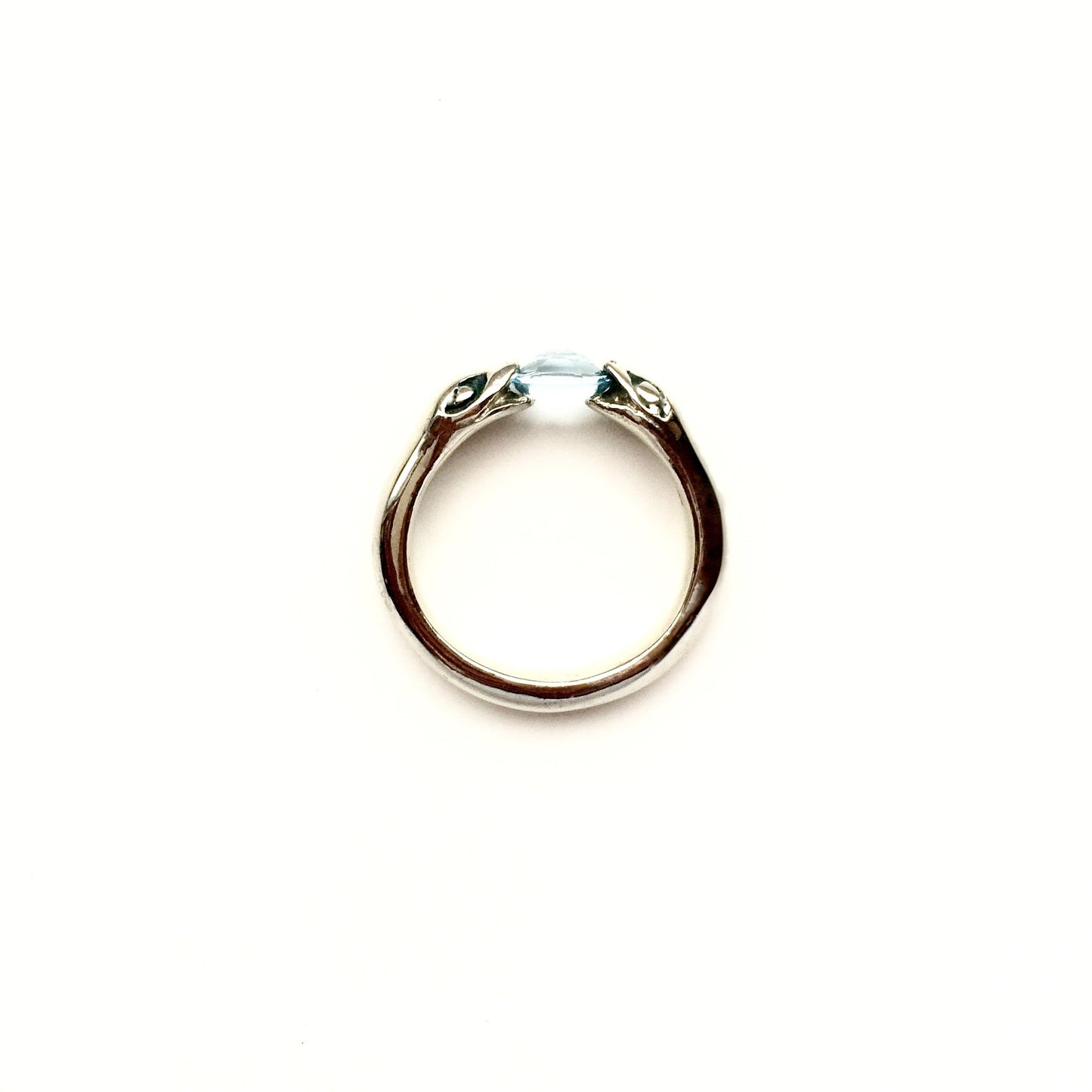 Aquamarine Snakebite Stacking Ring