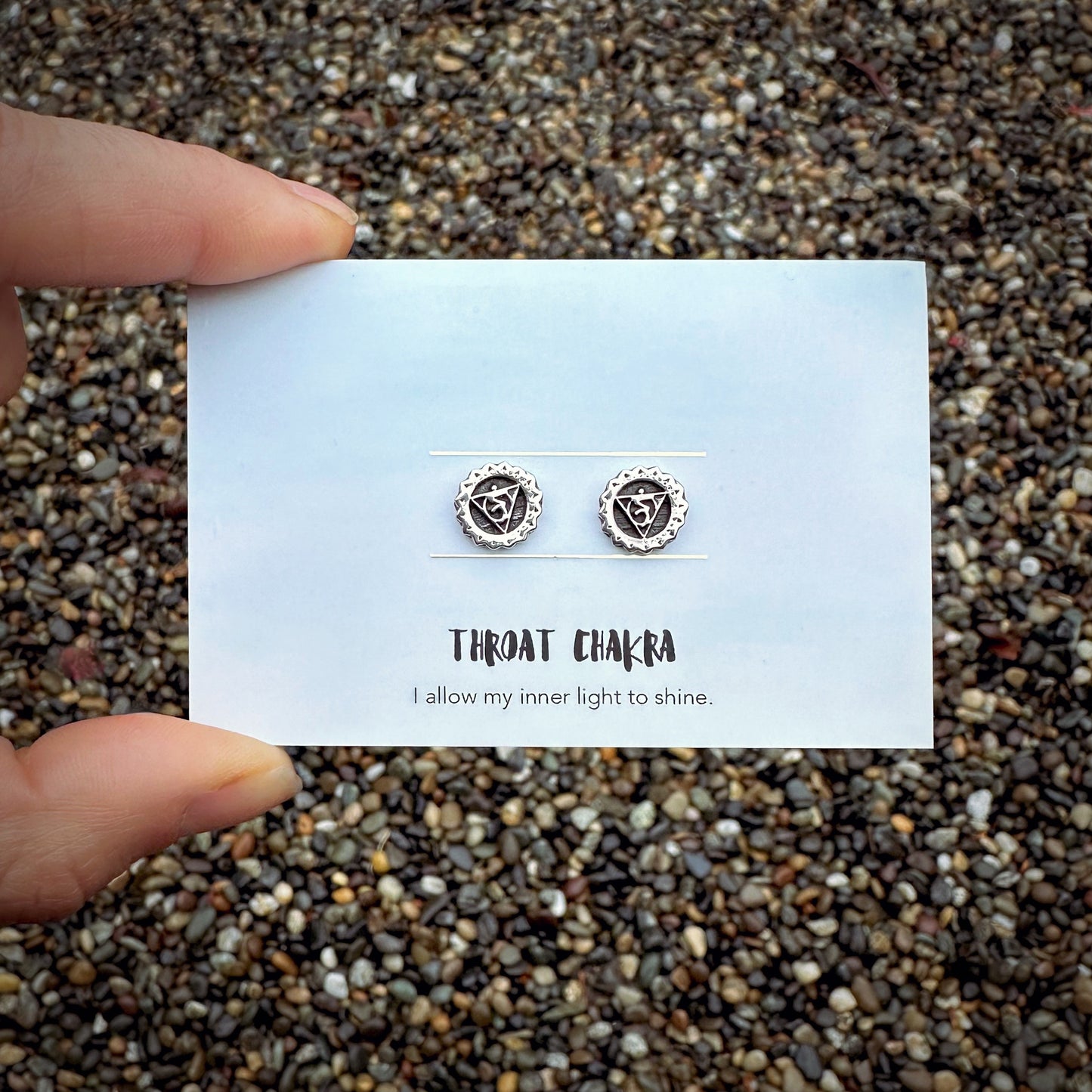 Throat Chakra Silver Studs