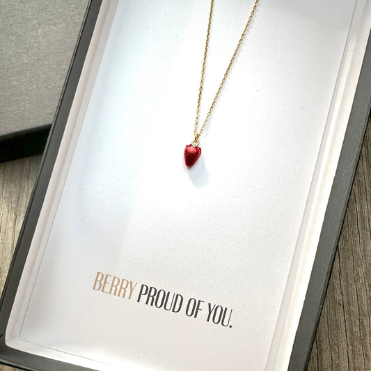 Strawberry Necklace GIFT Boxed