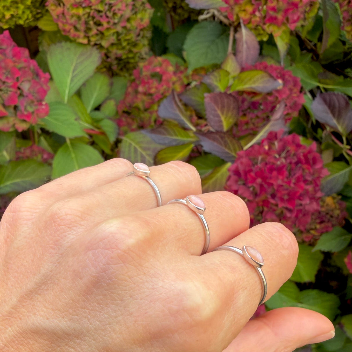 Rose Quartz Stacking Ring