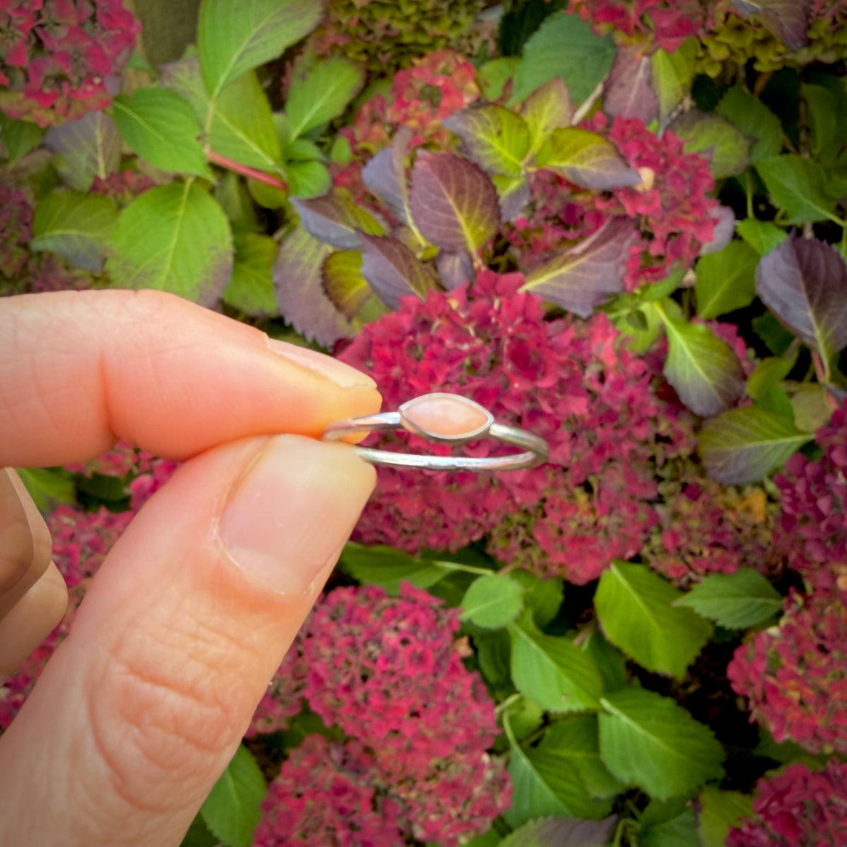 Rose Quartz Stacking Ring