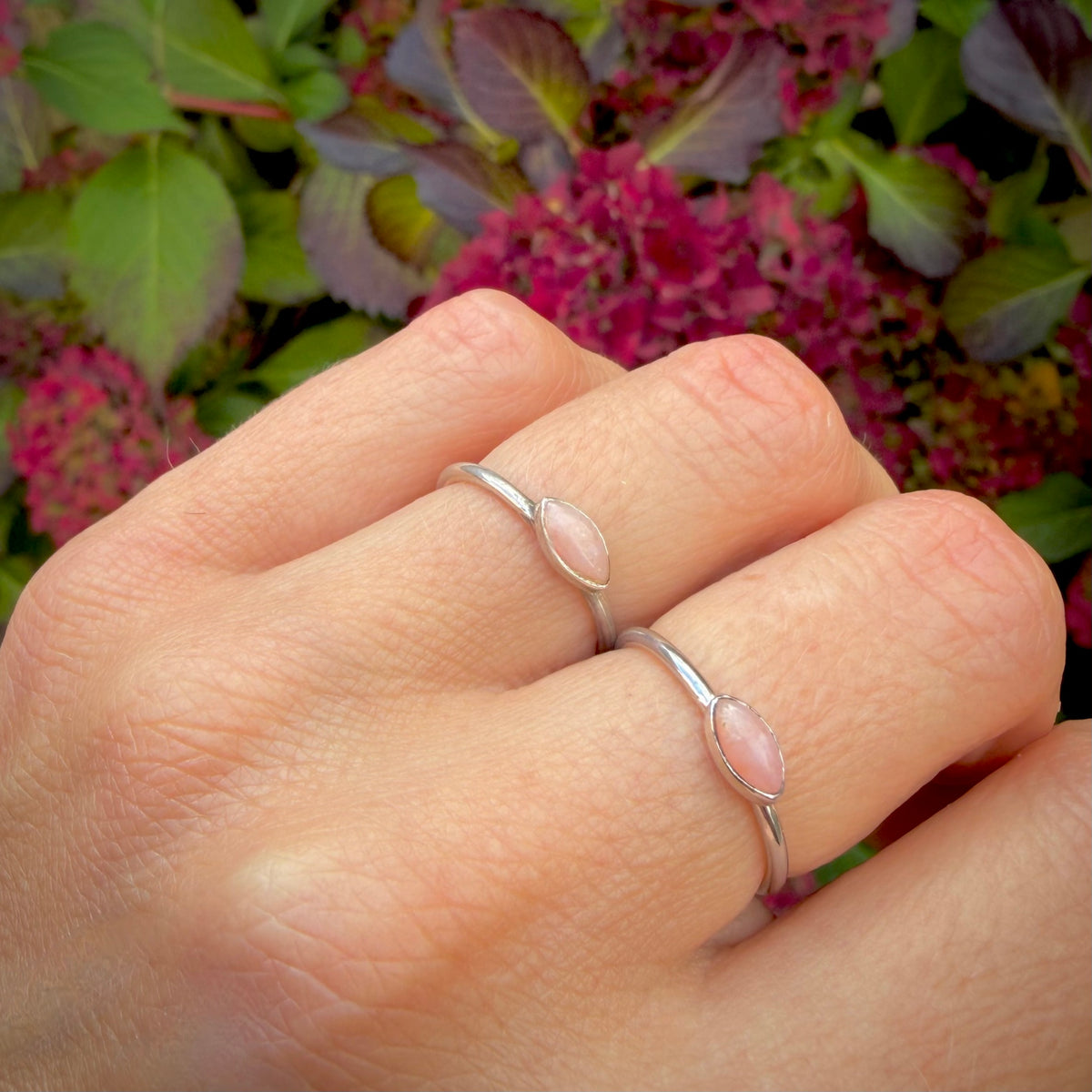 Rose Quartz Stacking Ring