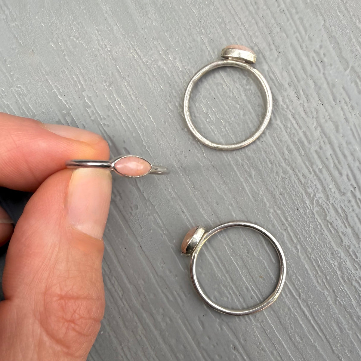 Rose Quartz Stacking Ring