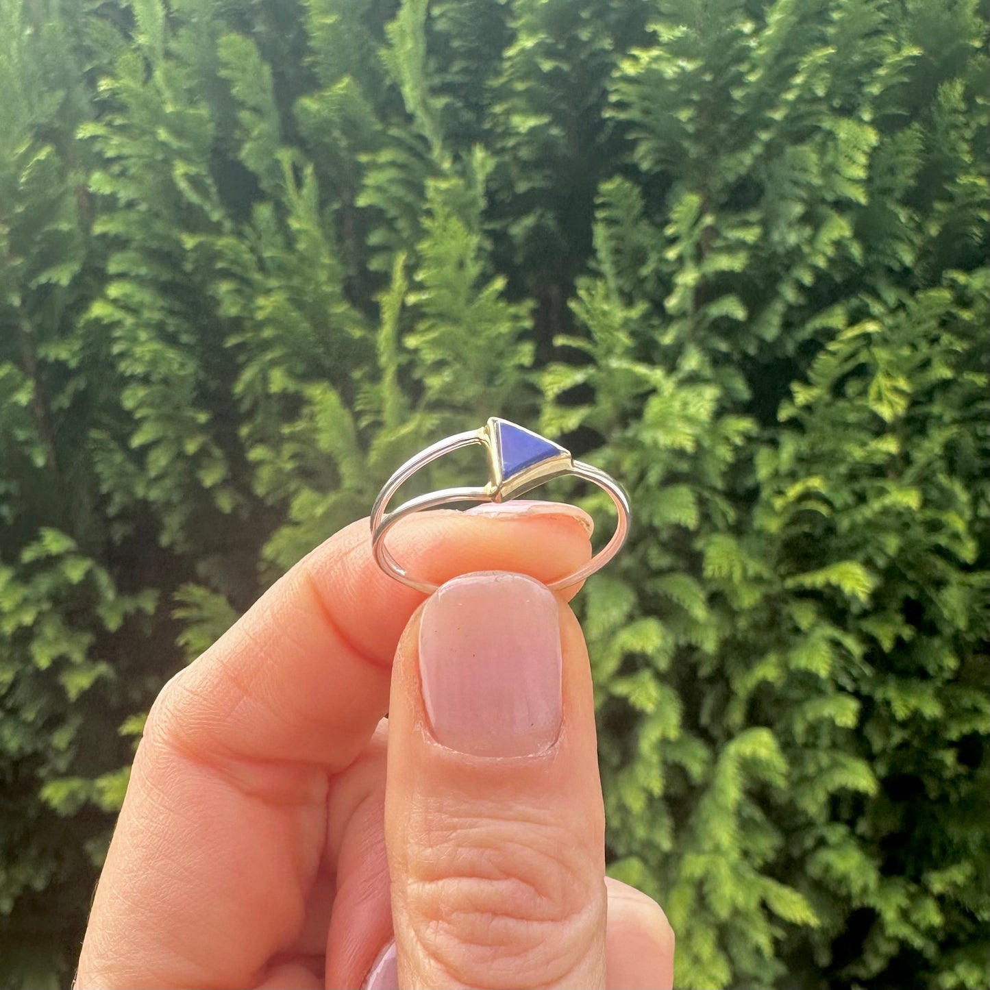 Triangle Lapis Lazuli Ring