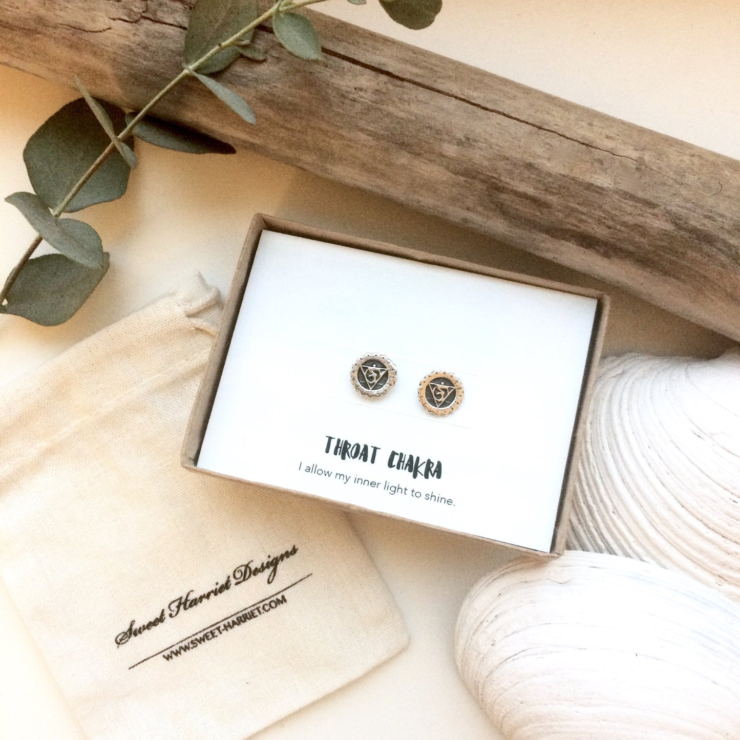 Throat Chakra Silver Studs