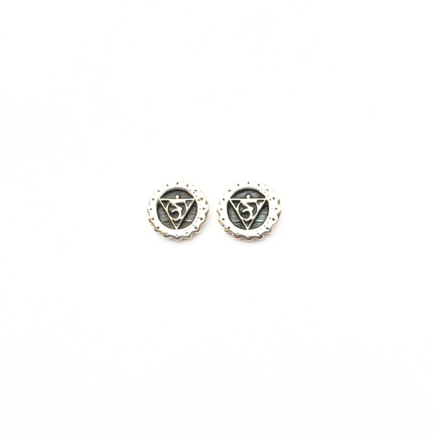 Throat Chakra Silver Studs